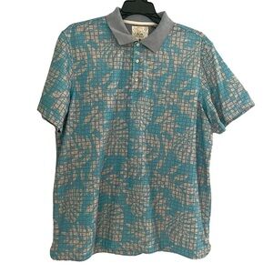 Tasso Elba Island Men's Sz XXL Sun Protection Tropical Print Hawaiian Polo Shirt